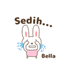 Cute rabbit stickers name, Bella（個別スタンプ：15）
