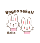 Cute rabbit stickers name, Bella（個別スタンプ：17）