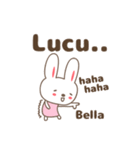 Cute rabbit stickers name, Bella（個別スタンプ：18）