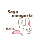 Cute rabbit stickers name, Bella（個別スタンプ：20）