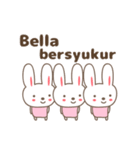 Cute rabbit stickers name, Bella（個別スタンプ：21）