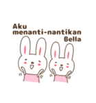 Cute rabbit stickers name, Bella（個別スタンプ：22）