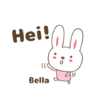 Cute rabbit stickers name, Bella（個別スタンプ：24）