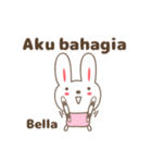 Cute rabbit stickers name, Bella（個別スタンプ：26）