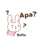 Cute rabbit stickers name, Bella（個別スタンプ：32）