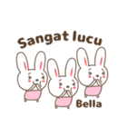 Cute rabbit stickers name, Bella（個別スタンプ：37）