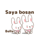 Cute rabbit stickers name, Bella（個別スタンプ：38）