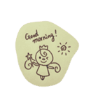 あいさつ天使ちゃん。（個別スタンプ：3）