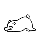 つかれてるしろいくま（個別スタンプ：3）