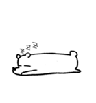 つかれてるしろいくま（個別スタンプ：6）