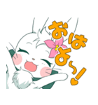 うさぎのリリーちゃんの挨拶！（個別スタンプ：3）