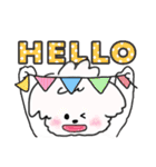 まっしろわんこのモップくん（個別スタンプ：16）