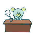 クマさんは青色（個別スタンプ：3）