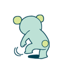 クマさんは青色（個別スタンプ：4）