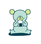 クマさんは青色（個別スタンプ：5）