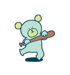 クマさんは青色（個別スタンプ：6）