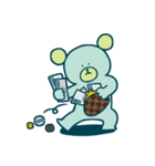 クマさんは青色（個別スタンプ：9）