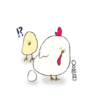 ニワトリの成長記録（個別スタンプ：8）
