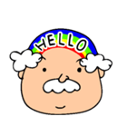 幸せな虹のおじいさん（個別スタンプ：3）
