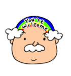 幸せな虹のおじいさん（個別スタンプ：5）