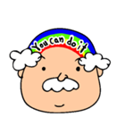 幸せな虹のおじいさん（個別スタンプ：7）