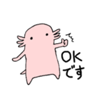 シンプル ウーパールーパー（個別スタンプ：1）