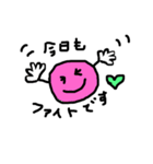 落書きニコちゃん日常会話（個別スタンプ：3）