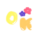 手書き 日常 でか文字（個別スタンプ：4）