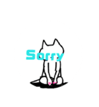 丸窓の白猫（個別スタンプ：8）