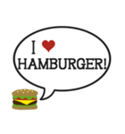 I love hamburger！（個別スタンプ：36）