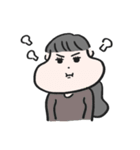 女の子とトリさん（個別スタンプ：4）