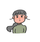 女の子とトリさん（個別スタンプ：6）
