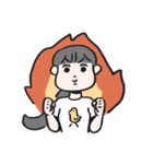 女の子とトリさん（個別スタンプ：10）