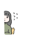 女の子とトリさん（個別スタンプ：11）