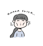 女の子とトリさん（個別スタンプ：21）