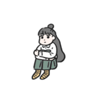 女の子とトリさん（個別スタンプ：36）