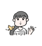 女の子とトリさん（個別スタンプ：40）