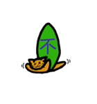猫サーファー デカ文字（個別スタンプ：4）