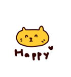 オレンジ ねこ (日本語)（個別スタンプ：6）