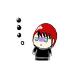 ジトジトジト目ちゃん（個別スタンプ：3）