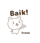 Cute bear stickers name, Irene（個別スタンプ：2）