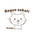 Cute bear stickers name, Irene（個別スタンプ：17）