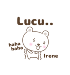 Cute bear stickers name, Irene（個別スタンプ：18）