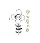 白黒の花（個別スタンプ：6）