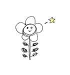 白黒の花（個別スタンプ：9）