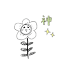 白黒の花（個別スタンプ：12）