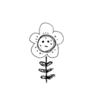 白黒の花（個別スタンプ：23）