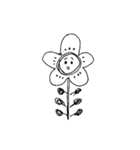 白黒の花（個別スタンプ：31）