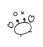 かにっぽい生き物のシンプルなスタンプ（個別スタンプ：1）