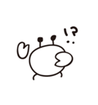 かにっぽい生き物のシンプルなスタンプ（個別スタンプ：9）